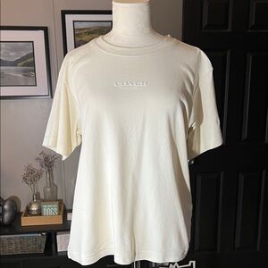 Coach Ivory Tee with Logo